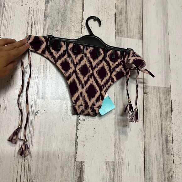 H&M Ikat Print Bikini Bottoms with Side Tie Tassels – Size S - Picture 3 of 4